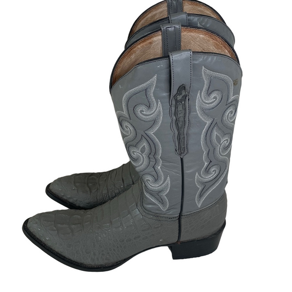 VINTAGE 2007 SEDONA SOUTH WEST COLLECTION ALLIGATOR GRAY MEN’s COWBOY BOOTS 12D